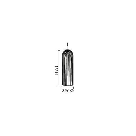 Jesco Lighting PD411-AM/BZ Evisage VI 1 Light LED Pendant with Glass ...