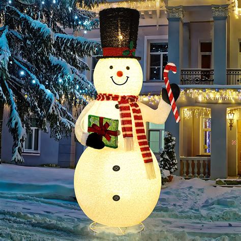 Amazon.com: Outdoor Snowman Decorations Lighted, 5FT Collapsible ...