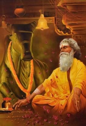 Poster Sadhu Monk In Shiva Temple Digital Art sl-10076 (Wall Poster ...