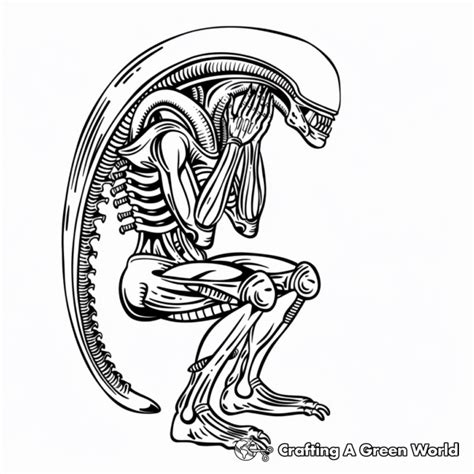 Alien Xenomorph Coloring Pages 的图像结果