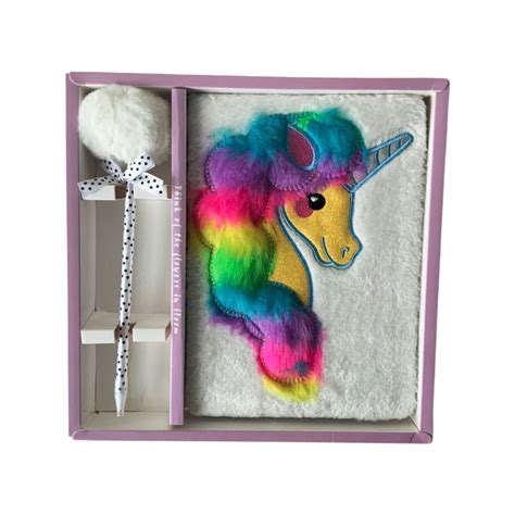 Multicolour Unicorn White Notebook - Little Surprise Box