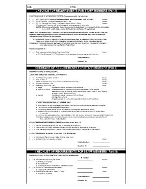 Philippines Staff Appointment Checklist - Blank Fillable Template ...