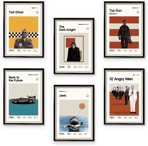 ManRule 6 Classic Movie Posters for Bedroom Wall Decor - India | Ubuy