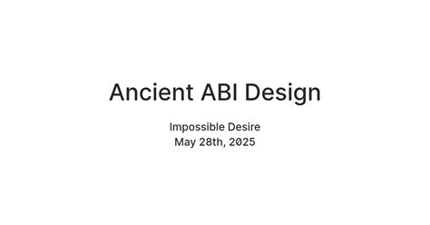 Ancient ABI Design — Teletype