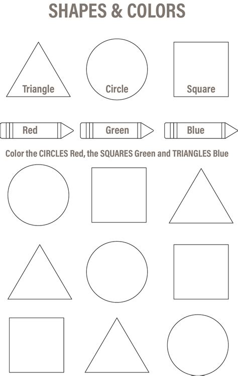 Color Shapes Printable