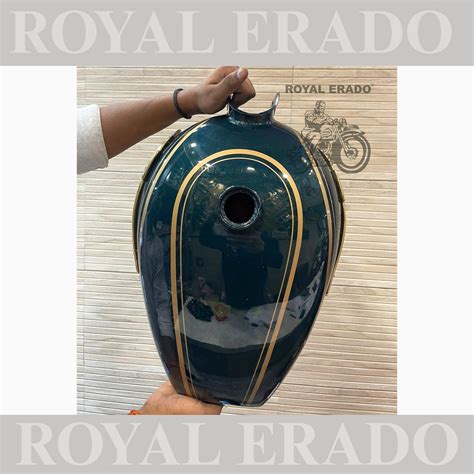 Vintage style tank and tool box for Royal Enfield g2 and old model Sta ...