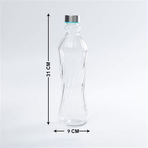 Buy Marley Set of 4 Glass Water Bottles - 1L from Home Centre at just ...