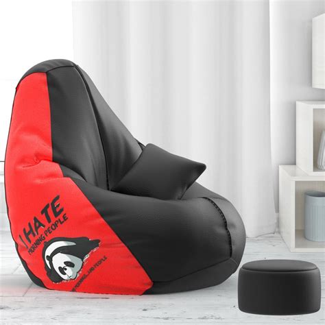 Biggie Bean Bag with Beans Filled 5XL Bean Bag with Free Cushion and ...