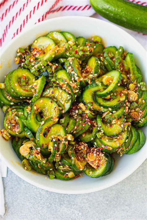 Spicy Cucumber Salad | Healthy Delicious