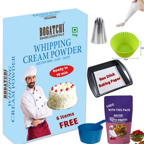 BOGATCHI Whipping Cream Powder, Gluten Free | Tasty | Non-GMO , Cake ...