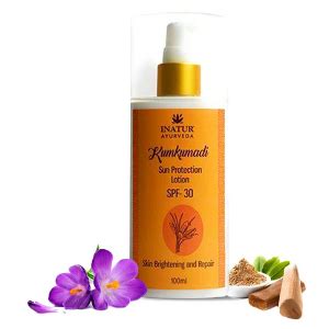 Inatur Kumkumadi Sun Protection Lotion SPF 30, Moisturising, 100 ml ...