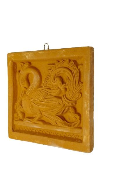 Rustic Charm Meets Modern Style: 6x6 Inch Terracotta Wall Hanging - Un ...