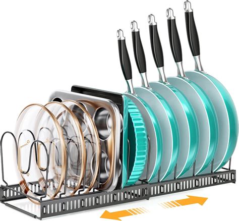 MUDEELA Expandable Pots and Pans Organizer Rack Review - Cooking ...