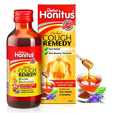 Buy Dabur Honitus Herbal Cough Remedy Syrup, 100 ml | 19 Minutes ...