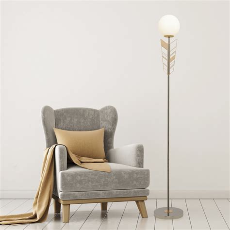 Mercer41 65.5"H Gladkowski Gold & Silver Candlestick Floor Lamp ...