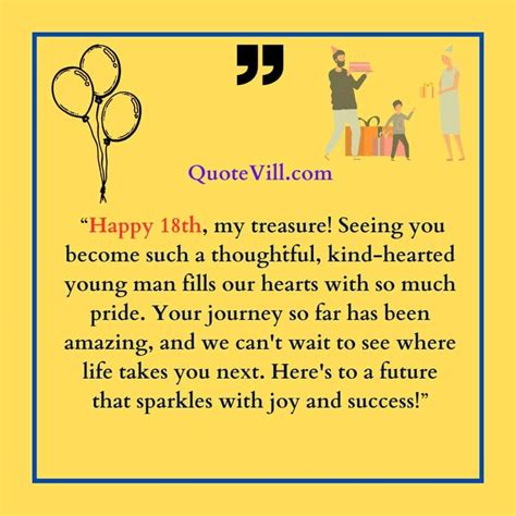 60 Amazing 18th Birthday Wishes For Son