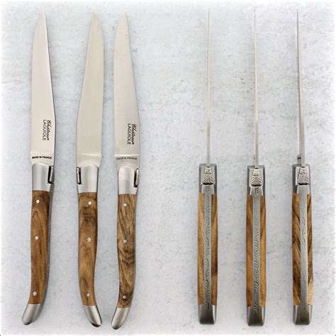 Chateau Laguiole Heritage Steak Knives Walnut - Satin Finish - Laguiole ...