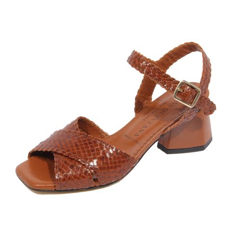 G4656 sandalo donna PONS QUINTANA brown braided leather sandals woman