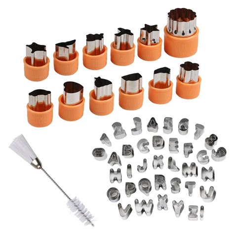 Buy 49Pcs Vegetables Fruit Cutter Shape Set, BENBO Mini Cookie Cutter ...