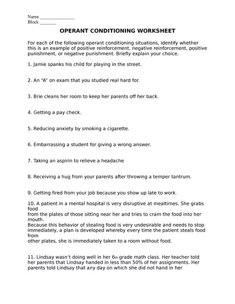 Operant Conditioning Exercises 的图像结果