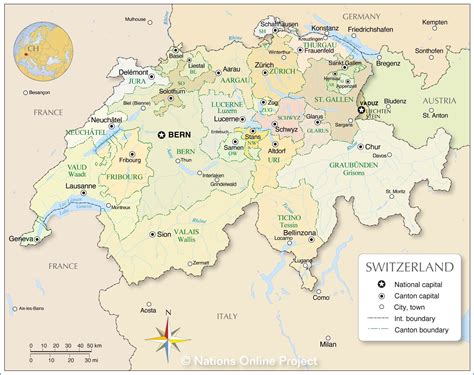 Administrative map of switzerland – Artofit