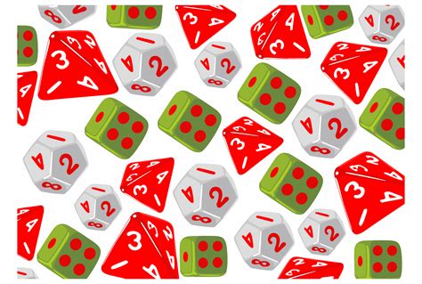 Various Types of Dice Pattern Background 34466404 PNG