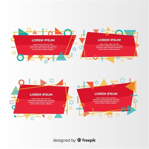 Banner di forme geometriche colorate | Vettore Gratis