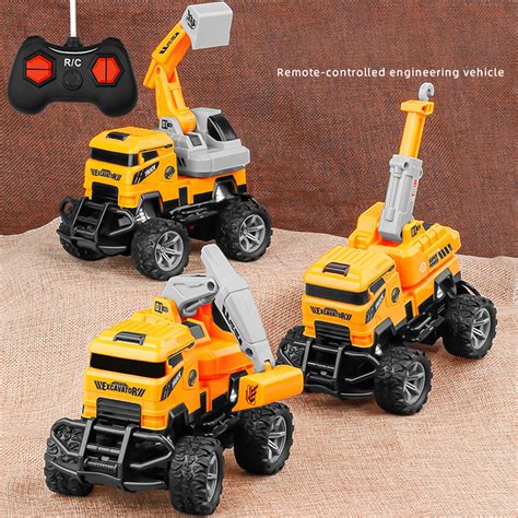 Buy RC Excavator Toy Remote Control Hydraulic Toy Car Boys Girls ...
