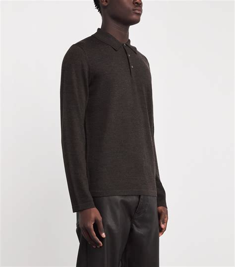 Simkhai Brown Wool Reynolds Polo Shirt | Harrods IN