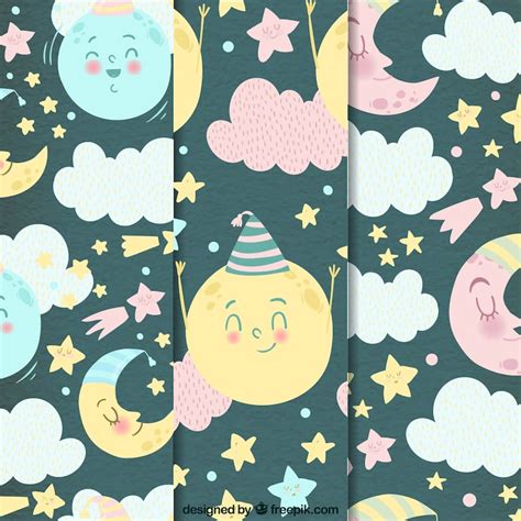 Kid bedroom wallpaper Vectors - Download Free High-Quality Vectors from ...