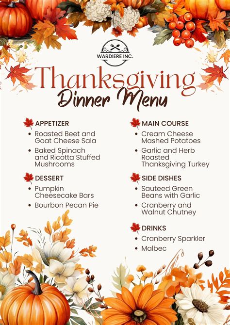 Thanksgiving Luncheon Menu Template | All FREE Printables