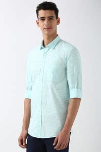 PETER ENGLAND Men Printed Casual Blue Shirt - Buy PETER ENGLAND Men ...