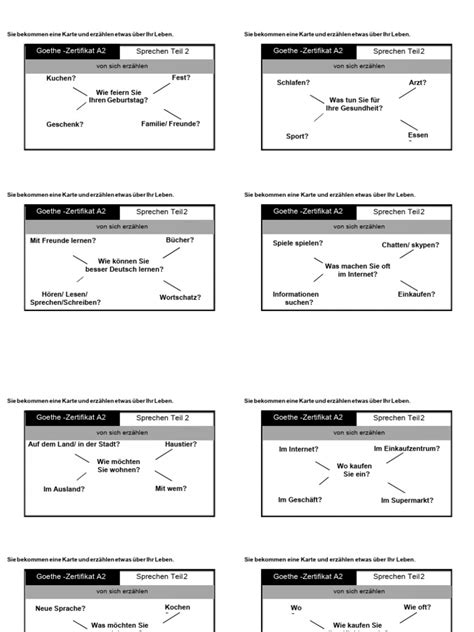 A1 Sprechen Teil 2 Practice 的图像结果