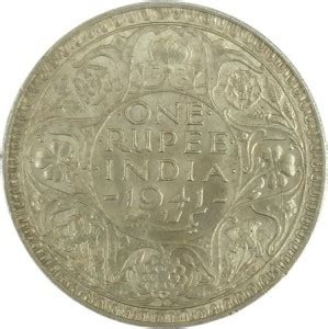 NAVAM 1941 ONE RUPEE BRITISH INDIA GEORGE VI KING EMPEROR EXTREMELY ...