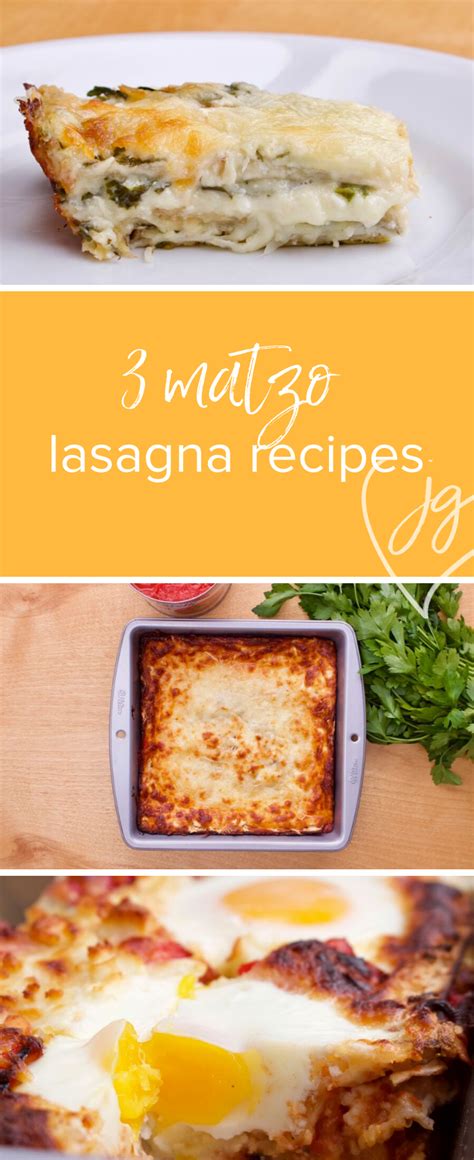3 Matzo Lasagna Recipes in 2020   Lasagna recipe, Recipes  