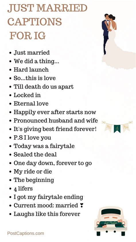 113 just married captions for instagram – Artofit
