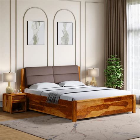 GODREJ INTERIO Bed, Utopia King Size Solid Wood Bed with Hydraulic ...