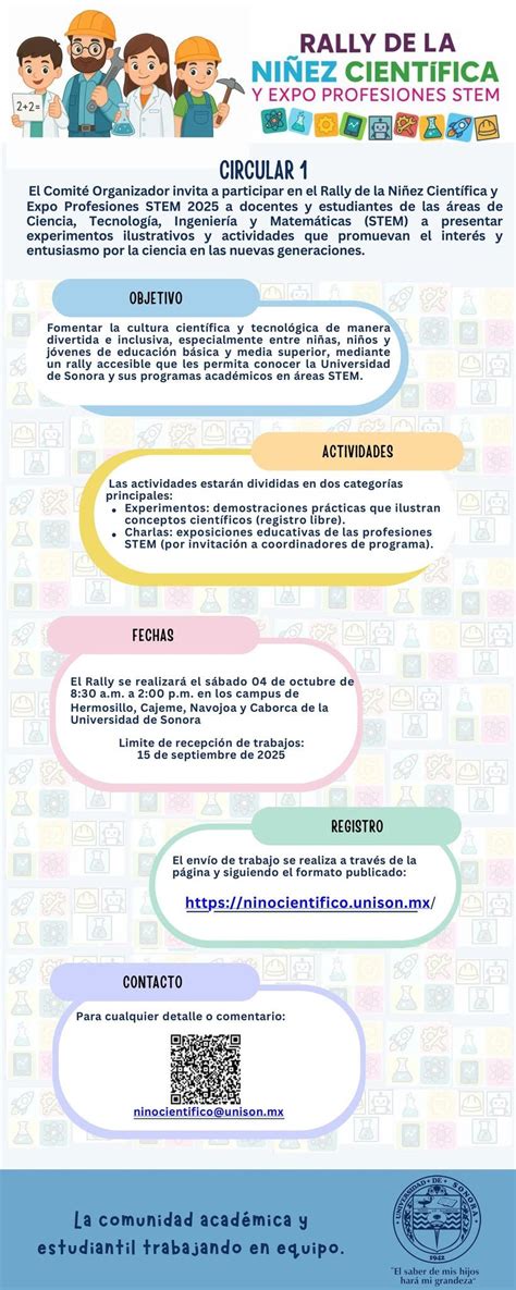 RALLY DE LA NIÑEZ CIENTÍFICA Y EXPO PROFESIONES STEM, Universidad de ...