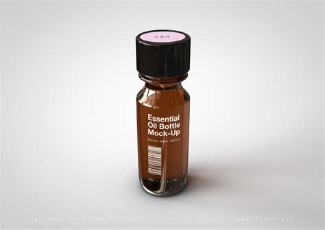Essential Oils Bottle Mock-Up | Amber Glass Vial Bottle Mock-Up – The ...