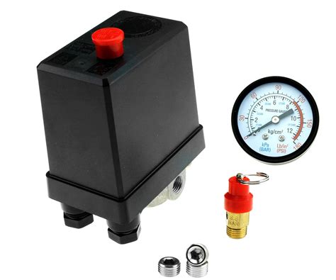 Buy Be In Your Mind 4 Ports Air Compressor Pressure Switch 1/4" BSP Air ...