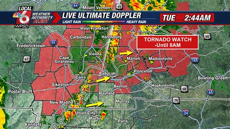 WPSD-TV - Tue. 2:45AM - A Tornado Watch currently remains in effect ...