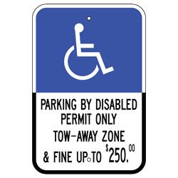 Florida Handicap Parking Sign - Parking by Disabled Permit Only - $250 ...
