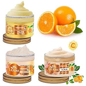 Buy Lilium Vitamin C 3 Step Facial Kit Including Scrub, Cream & Face ...