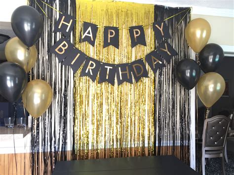 Simple birthday backdrop | Birthday decorations, Birthday backdrop ...
