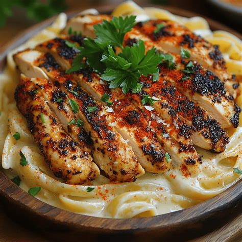 Blackened Cajun Chicken Alfredo Recipe - mysimpledishes
