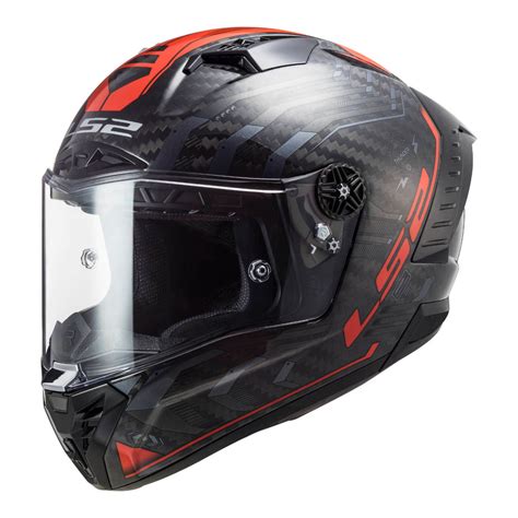LS2 FF805 THUNDER Carbon Sputnik Gloss Metal Red Helmet– Moto Central