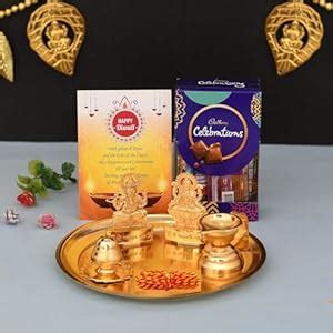 CraftVatika Bhai Dooj Gift Combo with Thali Tikka Moli with for Brother ...