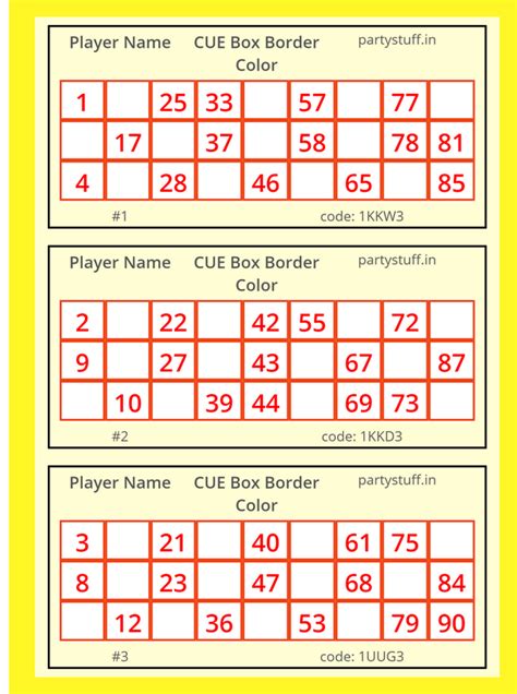Free Tambola Ticket Generator, Free PDF | Kitty Party Games, Theme ...