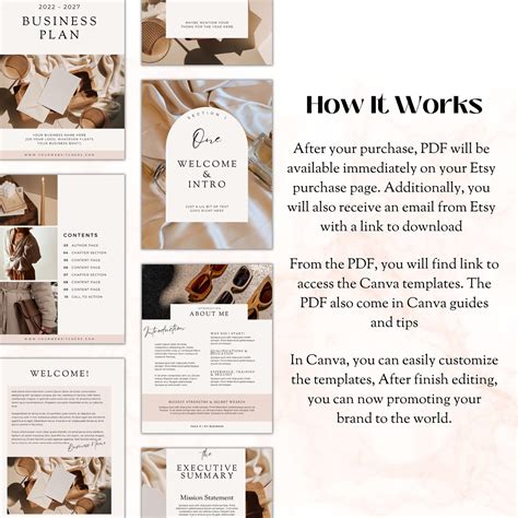 Small Business Plan Template, Business Planner Proposal, Start up Work ...