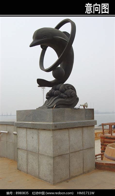 公园不锈钢动物海豚雕塑-宏通雕塑